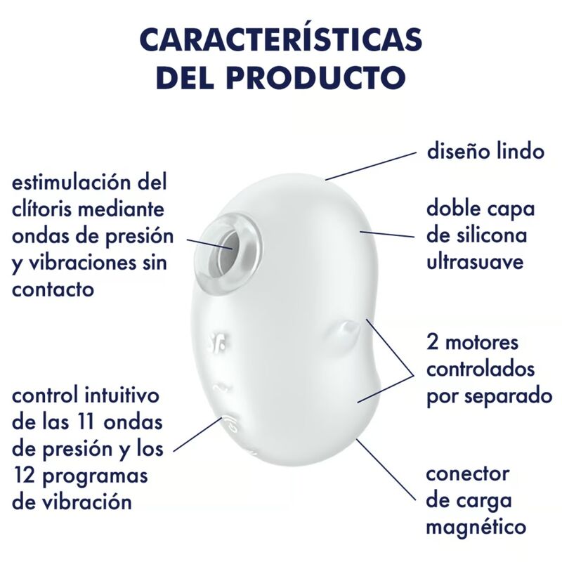 SATISFYER - CUTIE GHOST VIBRATEUR POSER BLANC - Sensualia