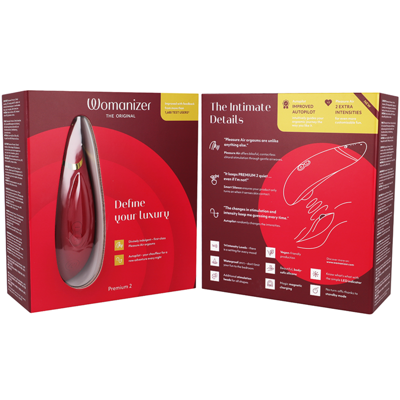 WOMANIZER - STIMULATEUR CLITORAL PREMIUM 2 BORDEAUX - Sensualia