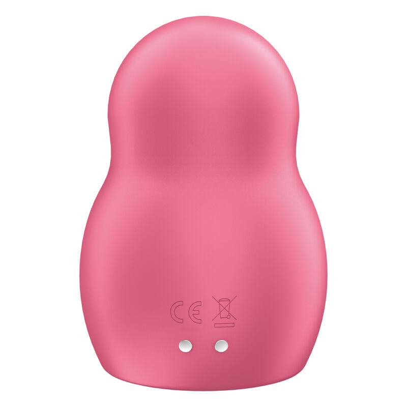 SATISFYER - STIMULATEUR ET VIBRATEUR DOUBLE AIR PULSE PRO TO GO 1 ROUGE - Sensualia