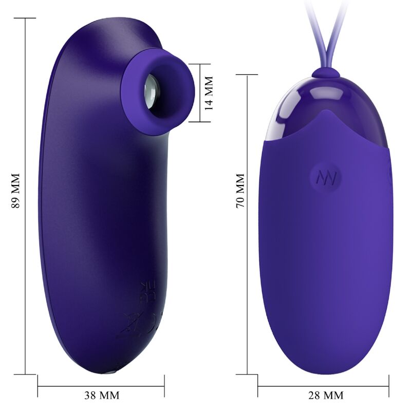 PRETTY LOVE - STIMULATEUR ET OEUF PORTABLE - Sensualia
