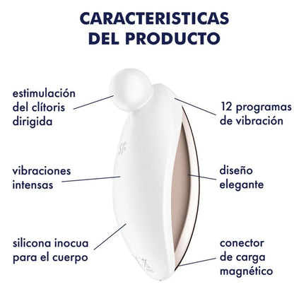SATISFYER - SPOT ON 2 VIBRATEUR LAY-ON BLANC - Sensualia