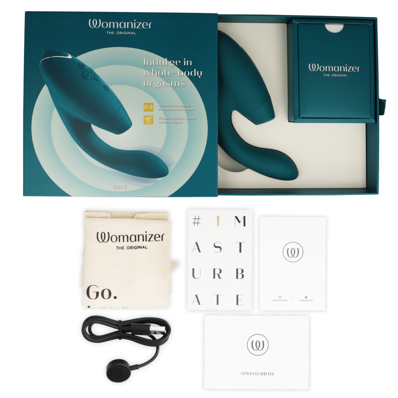 WOMANIZER - DUO 2 STIMULATOR BLEU PÉTROLE - Sensualia