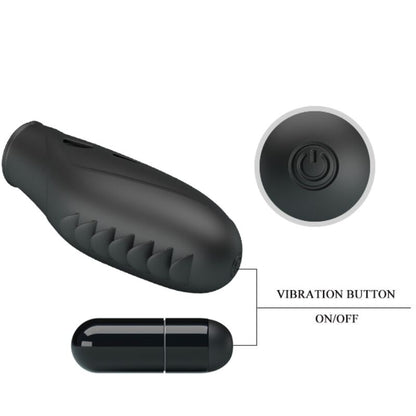 PRETTY LOVE - VIBRATEUR DOIGT EN SILICONE GILO NOIR - Sensualia