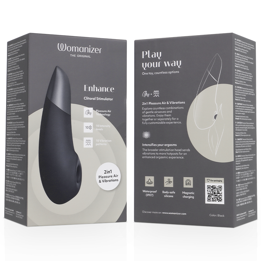WOMANIZER - STIMULATEUR CLITORIAL NOIR - Sensualia