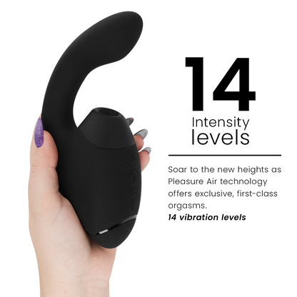WOMANIZER - DUO NEXT STIMULATEUR CLITORIAL ET DE POINT G DOUBLE NOIR - Sensualia