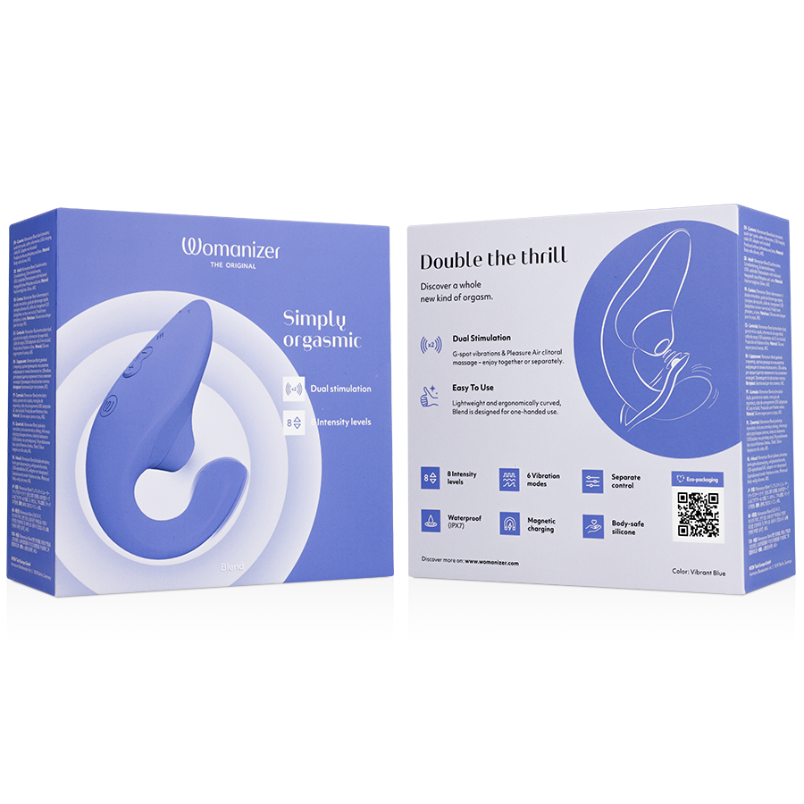 WOMANIZER - VIBRATEUR STIMULATEUR BLEU VIBRANT BLEU - Sensualia