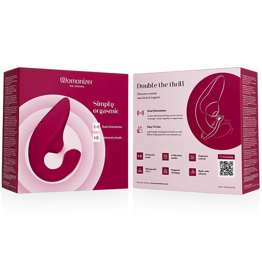 WOMANIZER - VIBRATEUR STIMULATEUR BLEND RABBIT ROSE VIBRANT - Sensualia